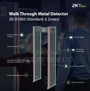 Zkteco ZK-D1065 6-zone Walkthrough Metal Detector