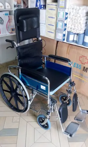 Abs Executive Commode Wheelchair With Backrest