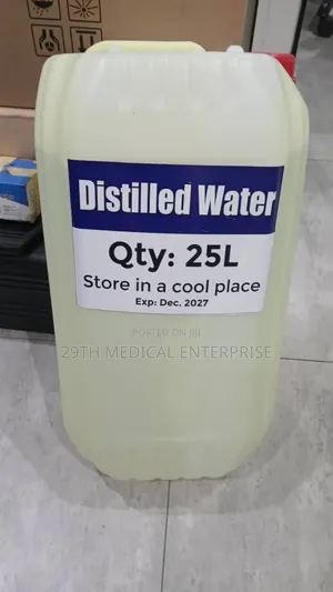 Distilled Water (25 Liters) | Purified | Contaminant-Free | 25L | Lab Medical & Industrial Grade