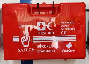 First Aid Kit Emergency Portable 50 People | CE Certified | Fully Stocked | Compact Case | Home Vehicle & Industrial Ready
