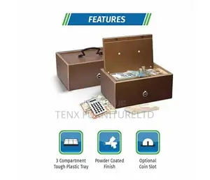 Godrej Safe Standard Cashbox | Godrej | Anti-Drill & Anti-Pry | Electronic Lock | NTFire 017-60P Certified | Double-Walled