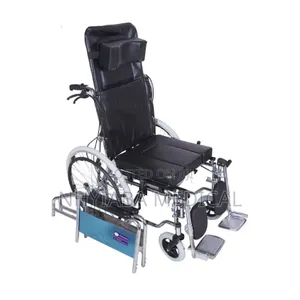 Wheelchair Long Back Commode | Durable Frame | Padded Seat | Foldable | Armrests & Footrests | All-Day Comfort