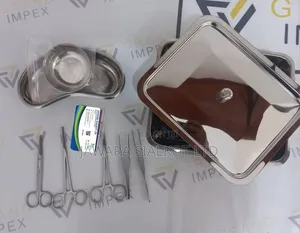 Dressing Set 09 Pieces With Instruments Tray | Complete Wound Care | Stainless Tray | Forceps & Scissors | Sterile Grade