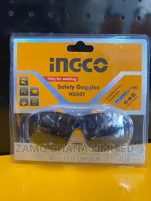 Ingco Safety Goggles Pc - Hsg07 | Polycarbonate | ANSI Z87.1 | Anti-Fog & Anti-Scratch | UV Protection | EN 166 Rated