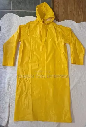 Yellow Non Reflective Raincoat – Straight Design, Waterproof & Durable