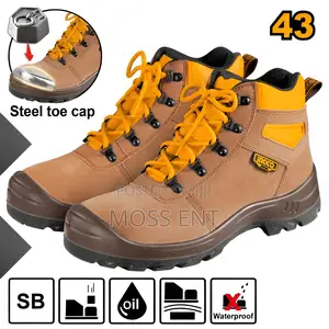 Safety Boots 43 - Ssh02sb.43 | Steel Toe | Anti-Slip Sole | Leather/Suede Upper | Anti-Static | EN ISO 20345 S1P/S3