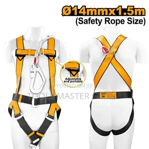 Safety Harness - Hsh501415 | 3-D-Ring | EN 361 Certified | 50mm Polyester Webbing | Adjustable Thigh & Waist | 1.5m Rope