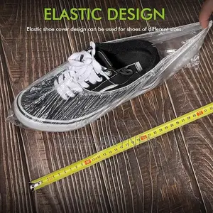 Disposable Shoe Covers - 100 Pieces/Bag | 100 Pieces | PE Waterproof | Elastic Band | Cleanroom & Medical Grade