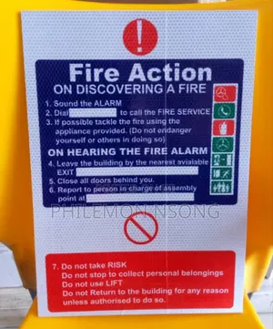Fire Notice Sign (Reflective).