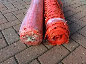 Safety Barrier Mesh Fence, Plastic Temporary Fencing Roll (1m X 50m) | HDPE | UV-Stabilised | Reflective | Interlocking Panels | Traffic & Site Safety