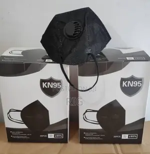 Black Kn95 Mask With Valve
