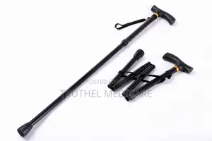 Foldable Walking Stick | Foldable 4-Segment | Adjustable Height | Non-Slip Tip | Lightweight | Travel-Friendly