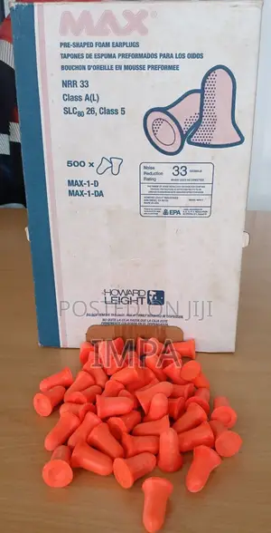 MAX Pre-shape Foam Earplugs NRR 33, | Soft PU/TPR Foam | SNR 31-37dB | Corded/Uncorded | 100-200 Pack | EN 352-2 Certified