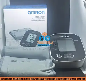 Blood Pressure Monitor Bp (Omron M2) | Clinically Validated | Upper Arm | One-Touch | Large Display | Hypertension Indicator