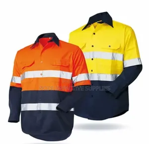 Mining Cotton Shirt - Yellow & Orange.