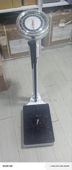 Scale With Height | Dual Height & Weight | BMI Display | Digital | Auto-Zero | Clinic & Hospital Use