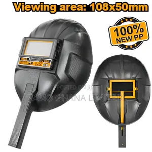 Welding Mask - Hhwm102 | PP Shell | 108×50mm Welding Glass | 1× Clear Protection Glass | Lightweight | EN 175