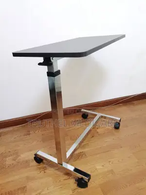 Hospital Over-Bed Tables | Height & Tilt Adjustable | Sturdy Frame | Foldable | Hospital & Home Patient Use