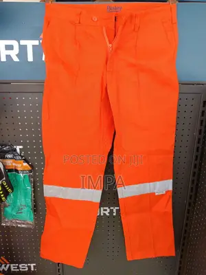 Bisley Work Pant- Taped; Color: Orange | Bisley | Cotton Drill | Taped Seams | Double Knee | Mining & Construction Grade