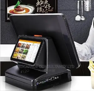 Promotion POS Computer Dual Screen 128GB SSD , 8GB RAM