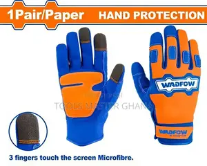 Mechanic Gloves # Wmg1e03 | Microfibre Palm | 3-Finger Touchscreen | PVC Reinforced | Dexterity | EN 388 Mechanic Grade