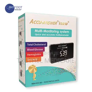 Cholesterol Meter - 4in1(Uric, Hb,Glucose,Tc) | Professional Grade | Clinical Use | Durable | Hospital & Healthcare Ready