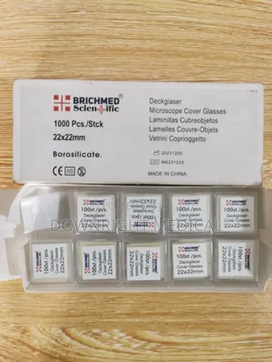 Microscope Cover Slips / Glass (22x22mm) | Borosilicate Glass | 22×22mm | Thin 0.17mm | Lab & Histopathology Grade