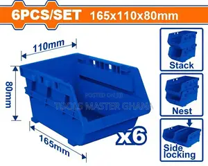 6 Pcs Storage Bins Set Wtb8336