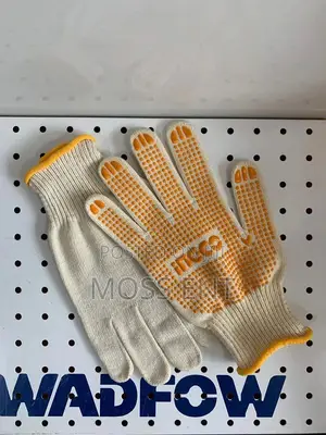 Knitted & Pvc Dots Gloves Xl - Hgvk05 | Lampshade Cotton | Double PVC Dot Grip | Size XL | General Purpose | EN 388 Work Grade