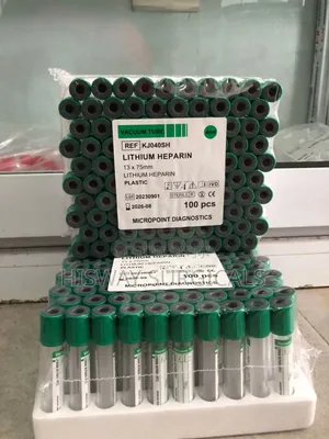 Lithium Heparin Tube | Vacuum-Sealed | Anticoagulant/Clot Activator | Sterile | Lab Blood Collection