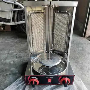 Shawarma-Machine_ 2-Burner_new | LPG Gas / Electric | Vertical Broiler | Adjustable Heat | Stainless Steel | All Burner Sizes