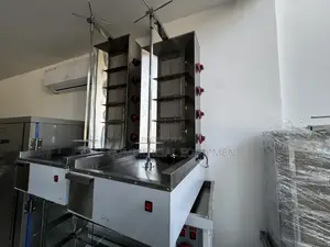 4 Burner Shawarma Machine Gas | LPG Gas / Electric | Vertical Broiler | Adjustable Heat | Stainless Steel | All Burner Sizes