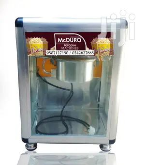 Efficient Ghana Made Popcorn Machines | Gas / Electric | Non-Stick Bowl | Auto Stirring | Glass Display | Single & Double | Commercial Grade