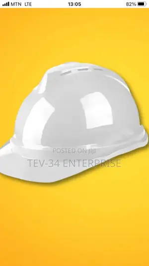 Construction Helmet | PE Shell with Vents | 8-Point Ratchet Suspension | Chin Strap | 330g | EN 397 Certified