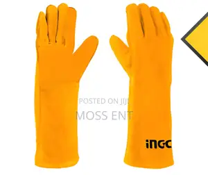 Welding Leather Gloves 14" - Hgvw01 | Cowhide Leather | 14"-16" Length | Reinforced Stress Points | Heat & Spark Resistant | EN 407
