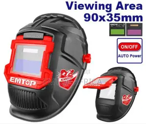Emtop Auto Darkening Helmet Ewht0102 – Clarity Meets Safety | Auto-Darkening DIN 9-13 | 2 Arc Sensors | Large Viewing Area | UV/IR Protected | EN 175