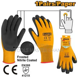 Nitrile Frosted Coated Gloves - Hgnf03