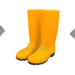 Yellow Rain Boots 43 With Steel Cap - Ssh092sb.43 | Steel Toe SB | PVC 40cm Height | Oil Acid Alkali Resistant | Anti-Slip | EN ISO 20345