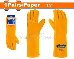 Welding Leather Gloves # Wlg2114 | Cowhide Leather | 14"-16" Length | Reinforced Stress Points | Heat & Spark Resistant | EN 407