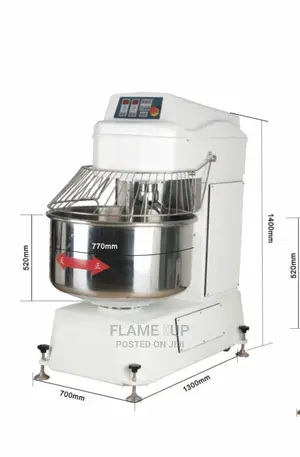 Dough Mixer | Spiral Hook | High-Capacity | Variable Speed | Food-Grade Stainless | Commercial Bread & Pastry