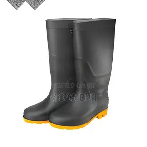 Black Rain Boots 44 - Ssh092lyb.44 | Steel Toe SB | PVC 40cm Height | Oil Acid Alkali Resistant | Anti-Slip | EN ISO 20345