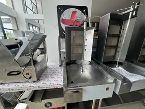 2 Burner Gas Shawarma Machine | LPG Gas / Electric | Vertical Broiler | Adjustable Heat | Stainless Steel | All Burner Sizes