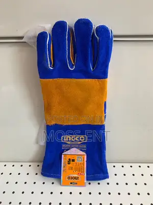 Welding Leather Gloves 16" Blue - Hgvw04