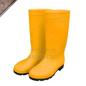 Yellow Rain Boots 45 - Ssh092l.45 | PVC | 37cm Height | Oil Acid Alkali Resistant | Anti-Slip | All Sizes | EN ISO 20346
