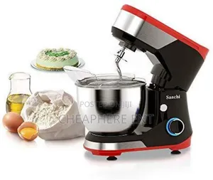 Saachi Cake Mixer | Stainless Steel Bowl | Dough Hook + Beater + Whisk | Variable Speed | Commercial Bakery Grade