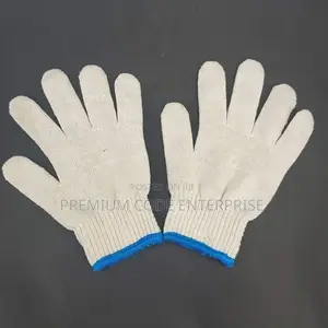 White Knitted Cotton Work Gloves – Comfortable Protective Hand Gloves