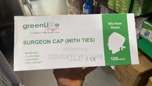 Greenlife Surgeon Cap | Disposable | Non-Woven PP | Lightweight | Lab/Surgery Grade | 100-Pack | Hygienic