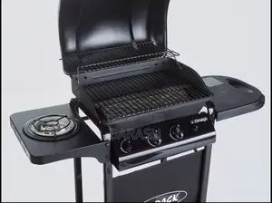 Outback Omega 250 2 Burner Gas Bbq | Outback / Tower | 2-Burner | Porcelain-Enamel Hood | Side Burner | Gas & Charcoal Hybrid