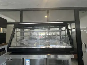 Pastries Food Warmer Tabletop 120cm | Glass Display | Stainless Steel Frame | LED Lighting | Thermostat Control | Pastry & Restaurant Grade