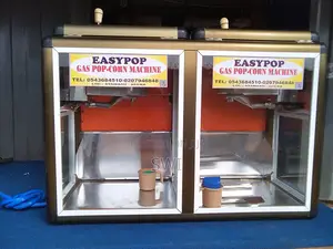 2in1 Pop-Corn Machine | Gas / Electric | Non-Stick Bowl | Auto Stirring | Glass Display | Single & Double | Commercial Grade